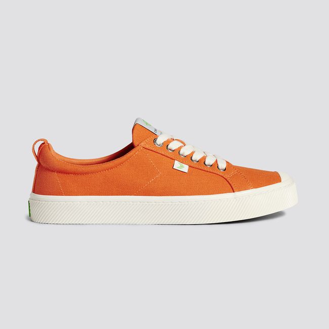 Oca orange canvas low-top sneakers